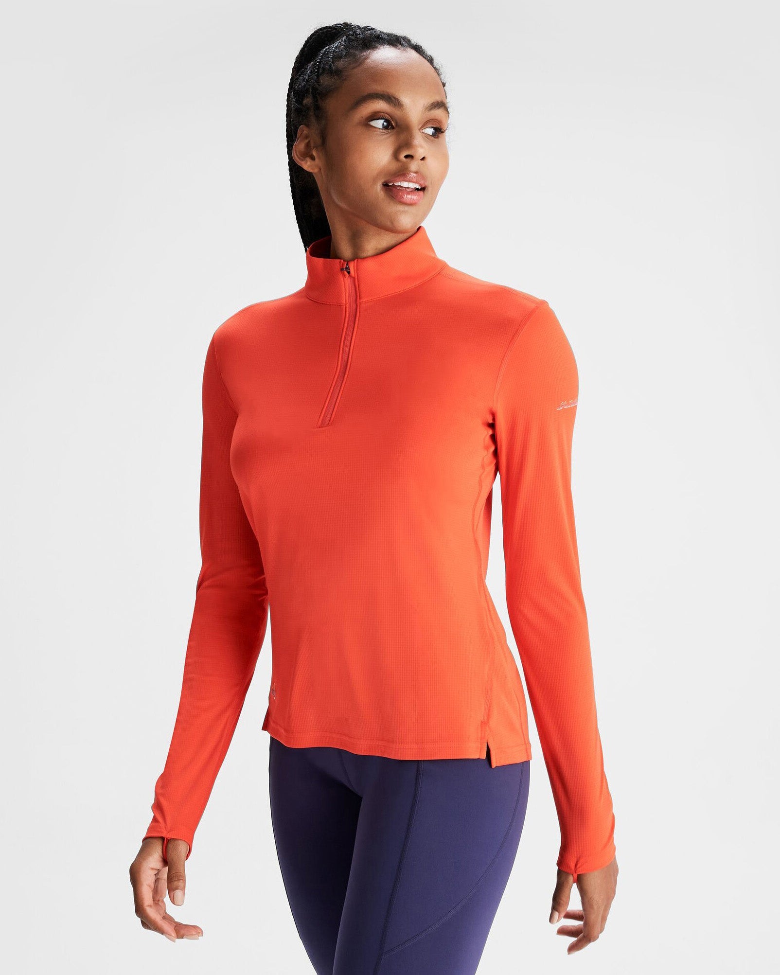 Women's Seeker Quarter Zip Top - Hut Orange – Kathmandu UK