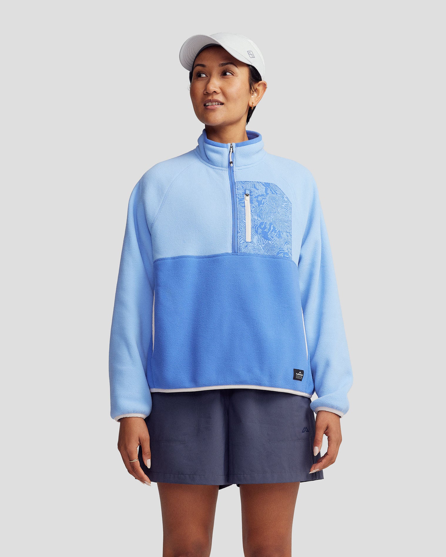 Women's Trailhead Fleece Lightweight Pullover - Peri/Dark Peri