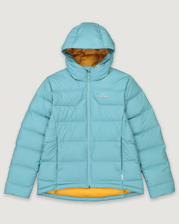 Women's Epiq Hooded Down Jacket Waterfall – Kathmandu UK