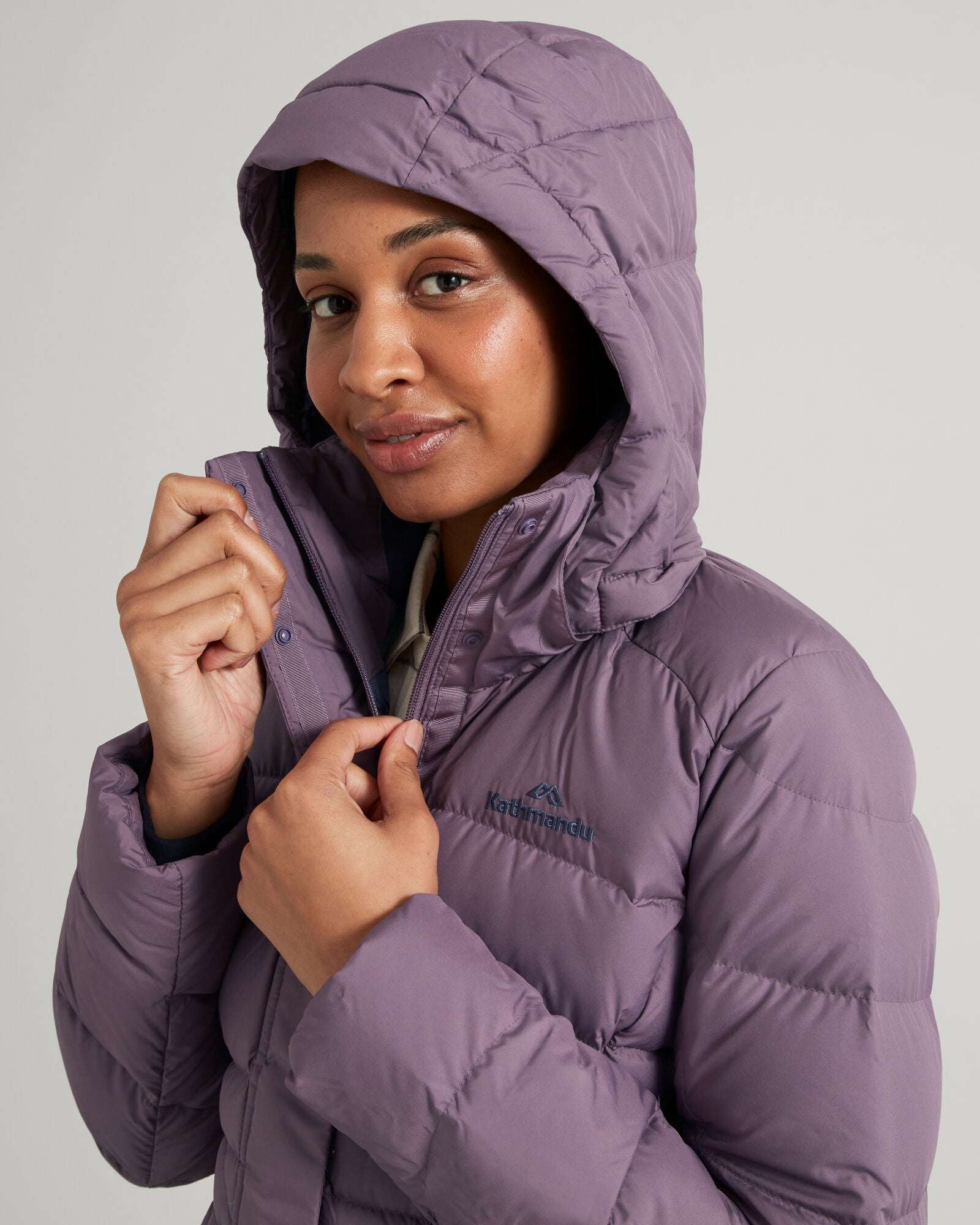 Wool Coat Down Coat Wash Womens Longline Down Kathmandu - Main Image