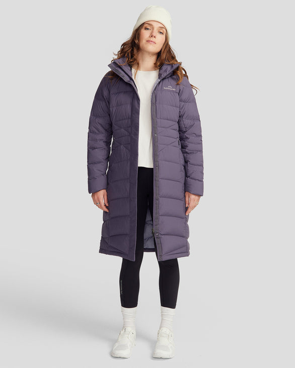 Winterburn Women's Longline Down Jacket v2 Orbit – Kathmandu UK