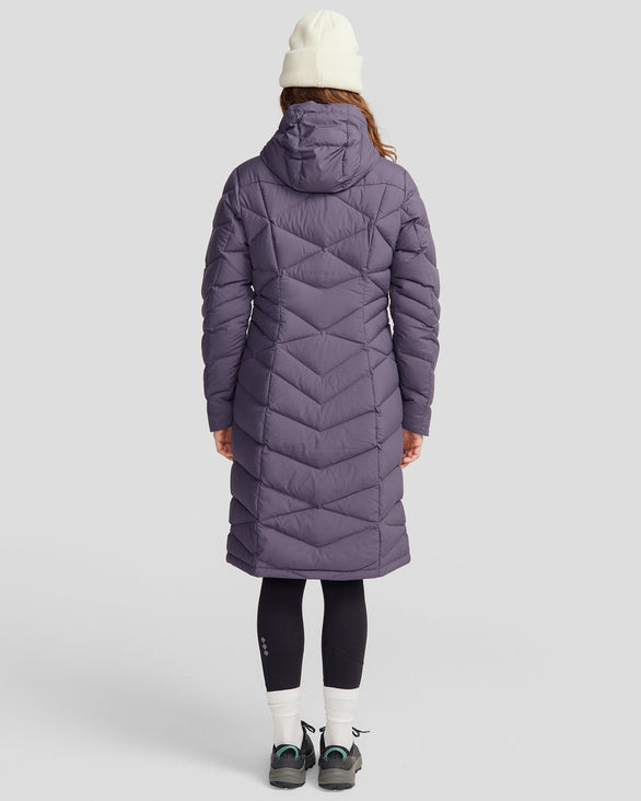 Winterburn Women's Longline Down Jacket v2 Orbit – Kathmandu UK