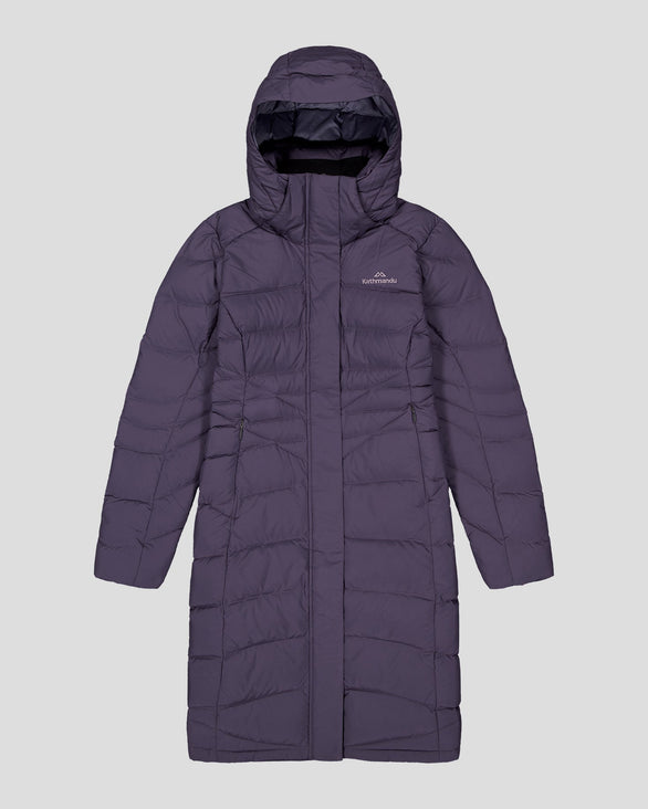 Winterburn Women's Longline Down Jacket v2 Orbit – Kathmandu UK