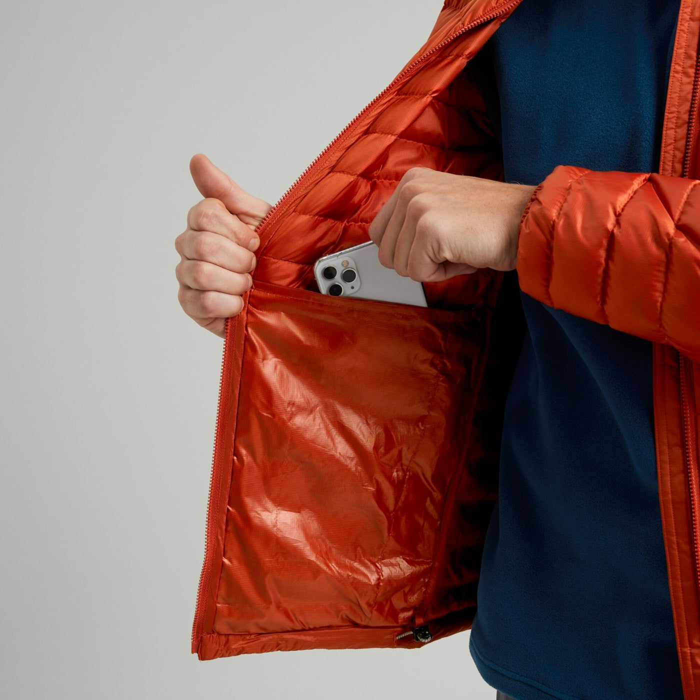 Men's Heli R Down Jacket - Red Earth