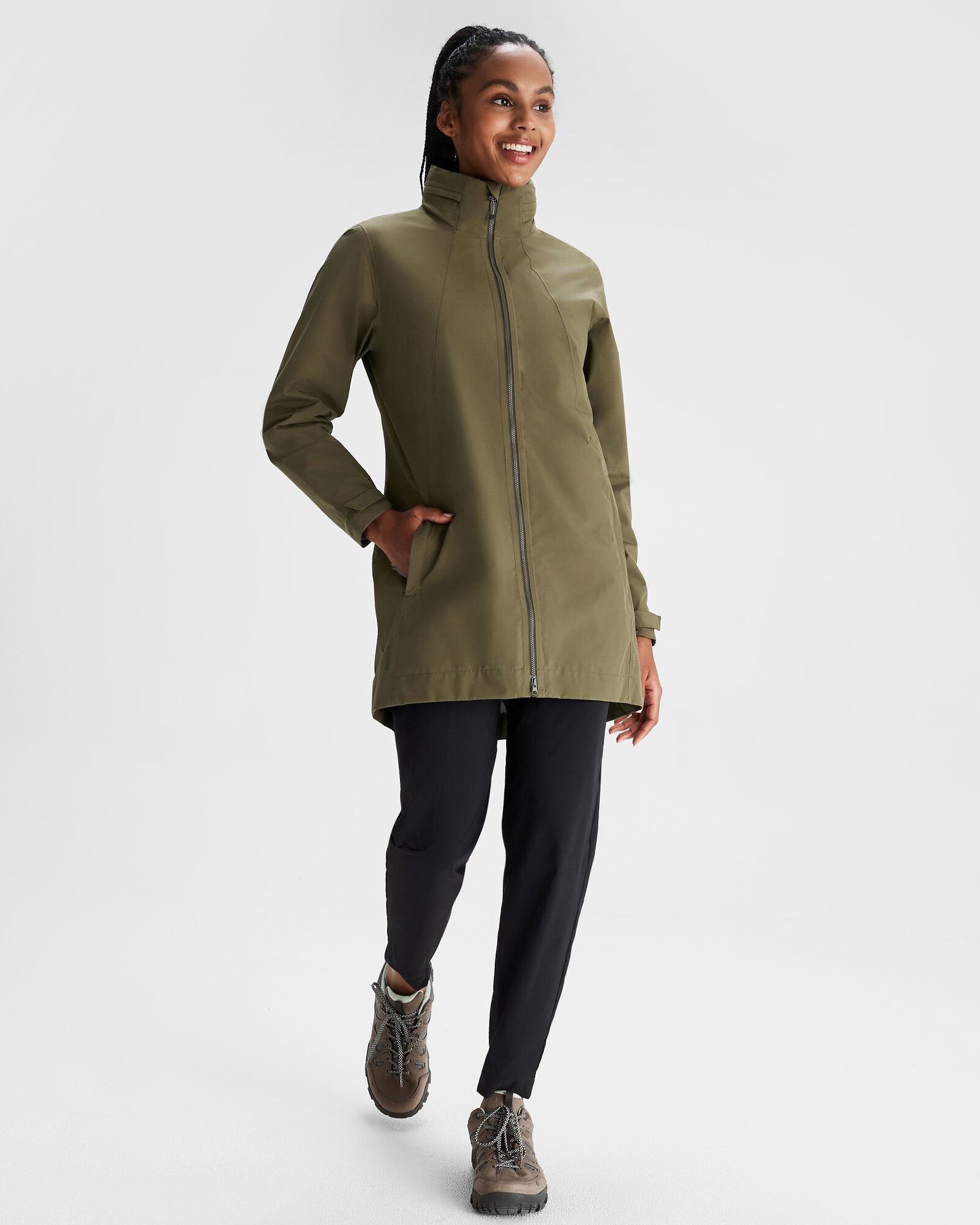 Women's Trailhead Stretch 2.5-layer Rain Parka - Light Moss