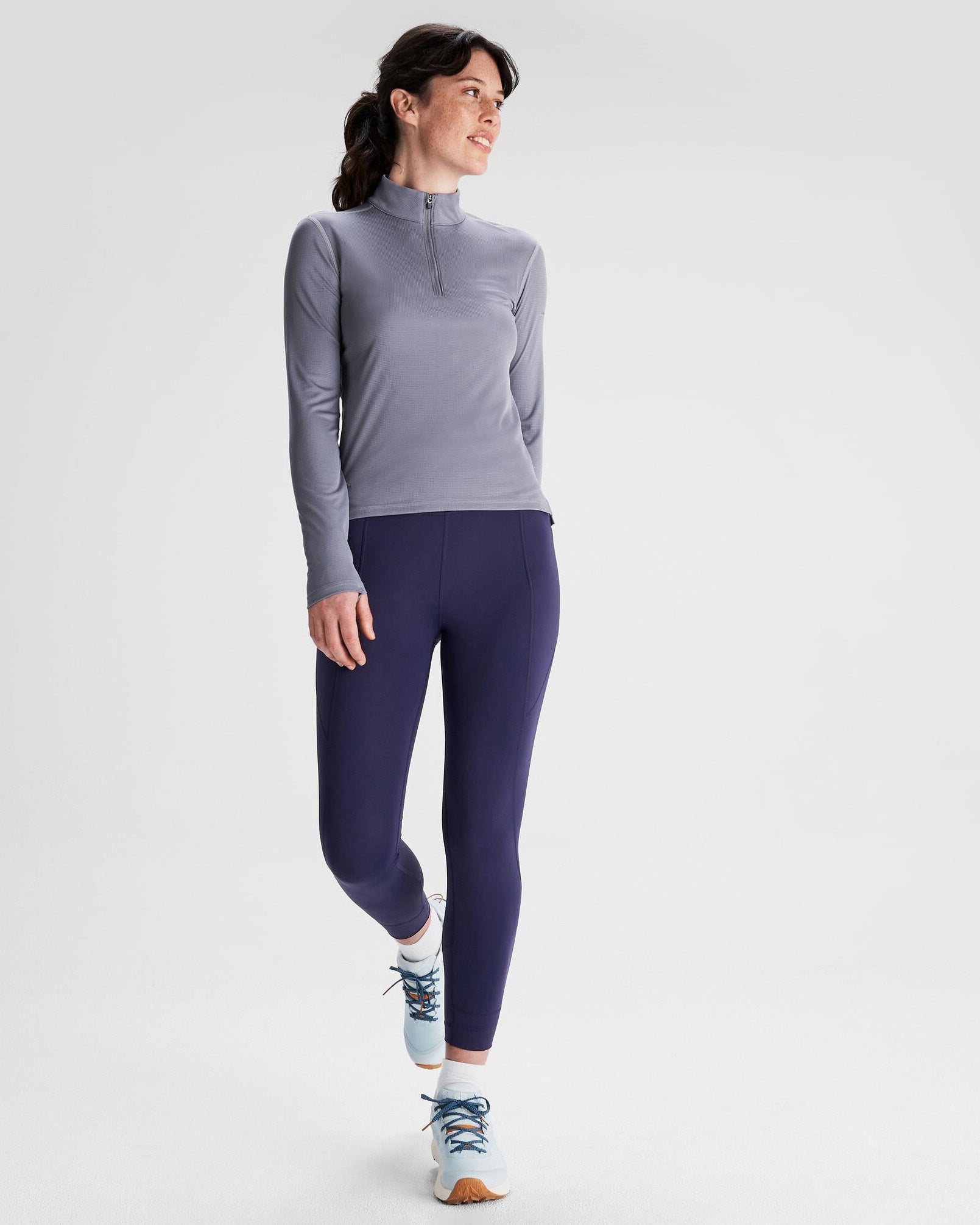 user_4f64c472 Women's Seeker Quarter Zip Top - Dark Haze – Kathmandu UK