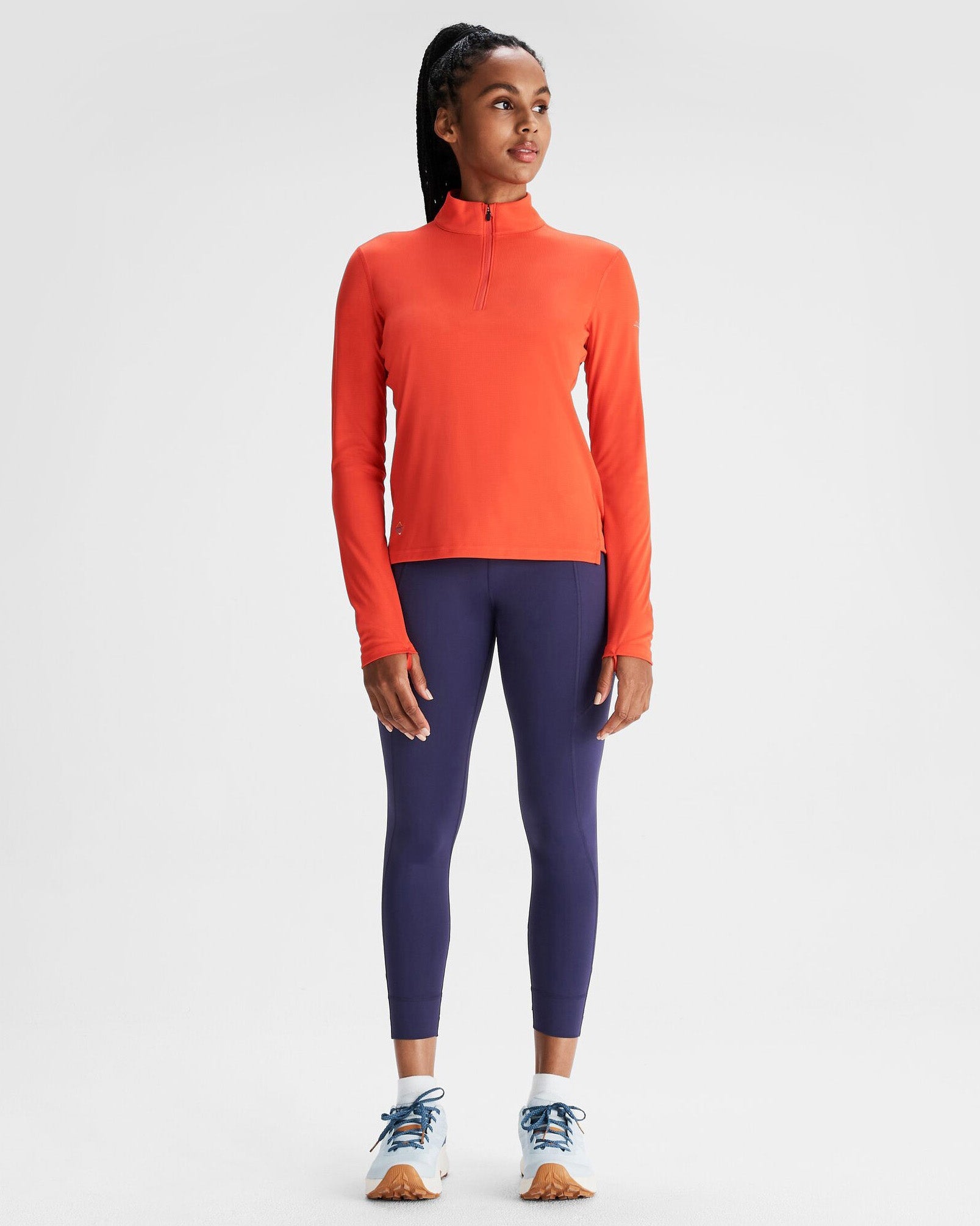 Women's Seeker Quarter Zip Top - Hut Orange – Kathmandu UK