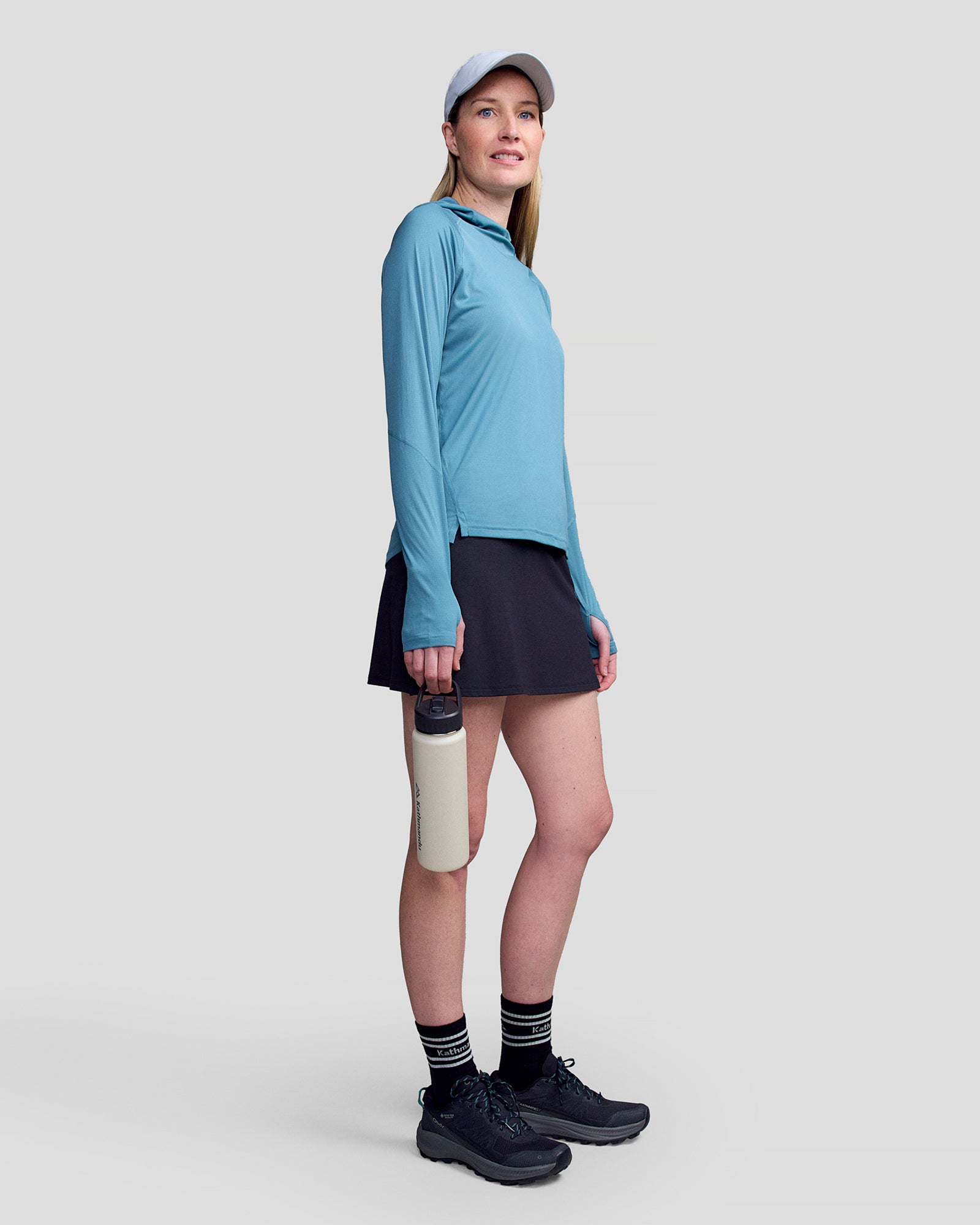 Women's SUN-Stopper LT Hoodie - Hooded Top - Washed Blue