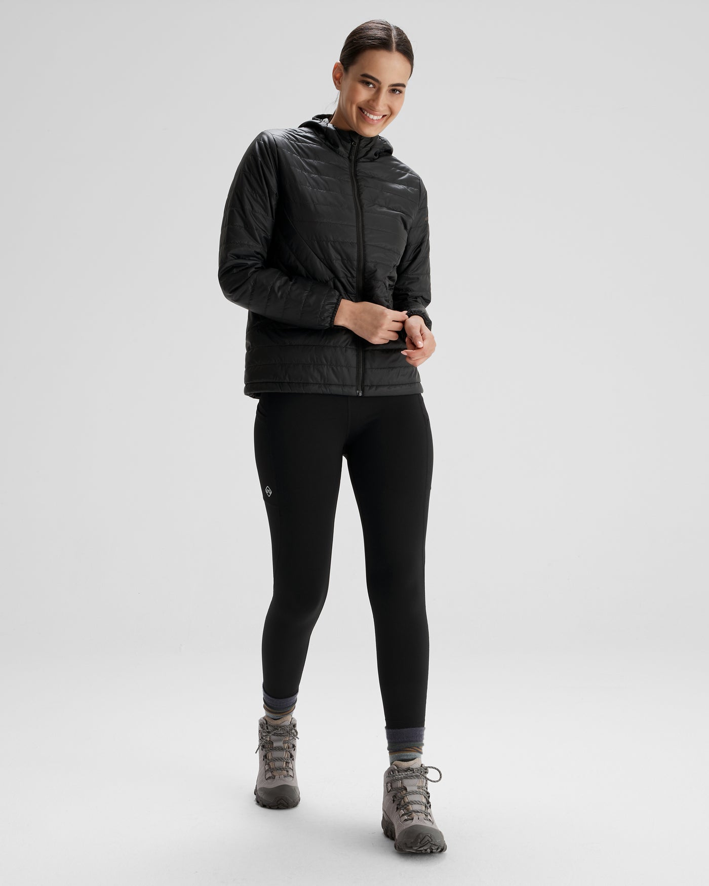 Women's Heli R Insulated Hooded Jacket - Black Stingray