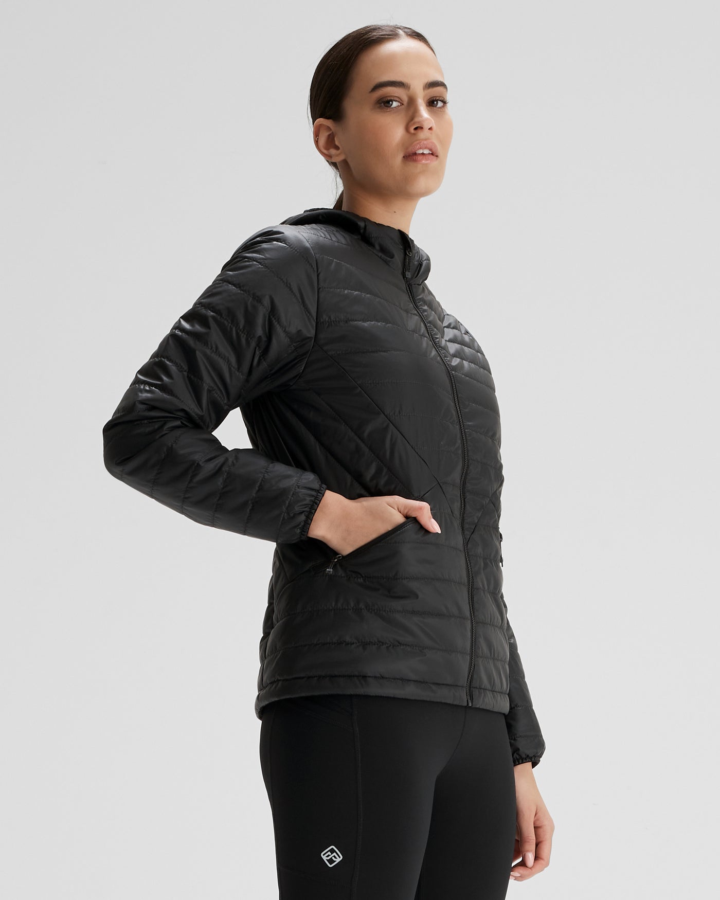 Women's Heli R Insulated Hooded Jacket - Black Stingray