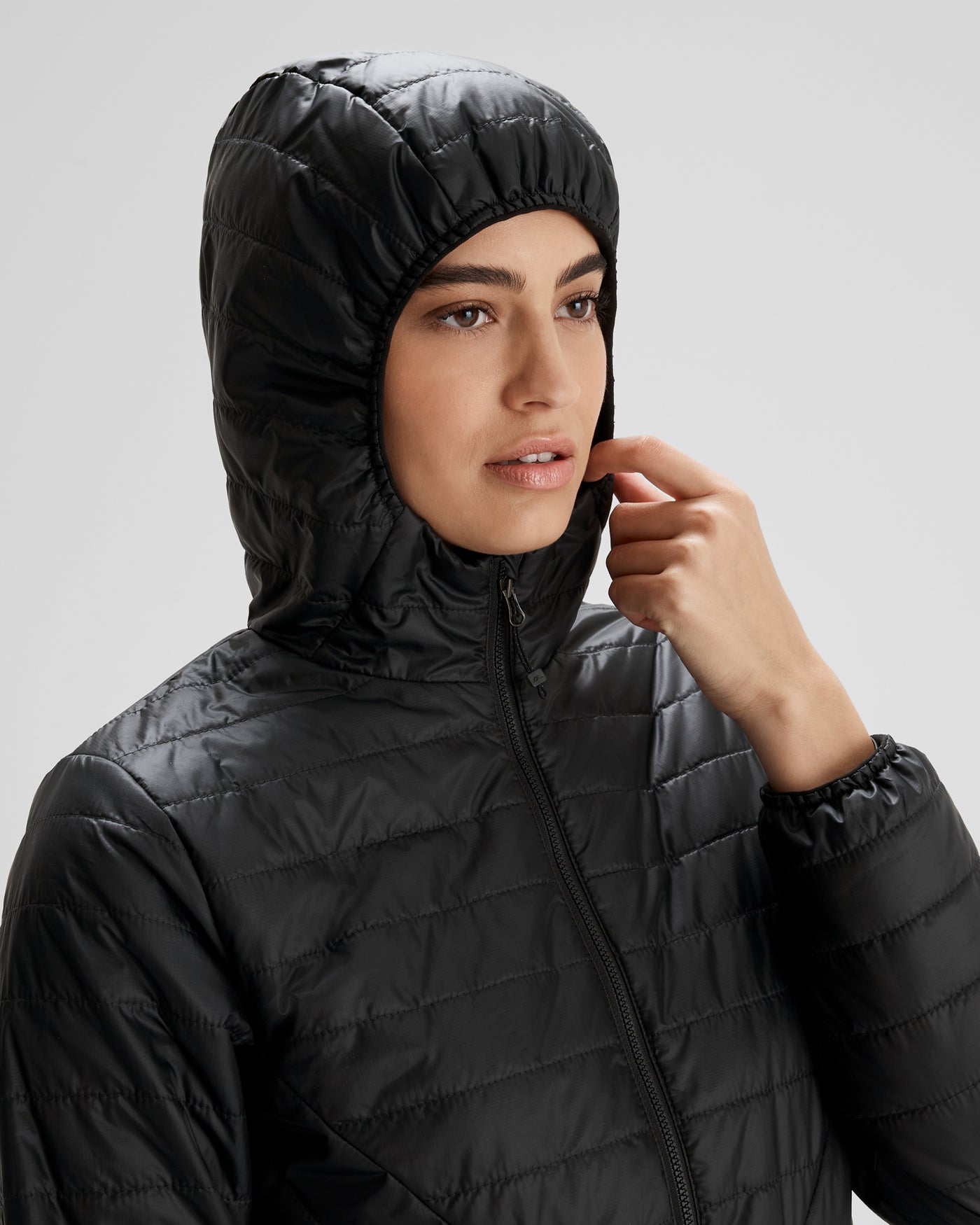 Women's Heli R Insulated Hooded Jacket - Black Stingray