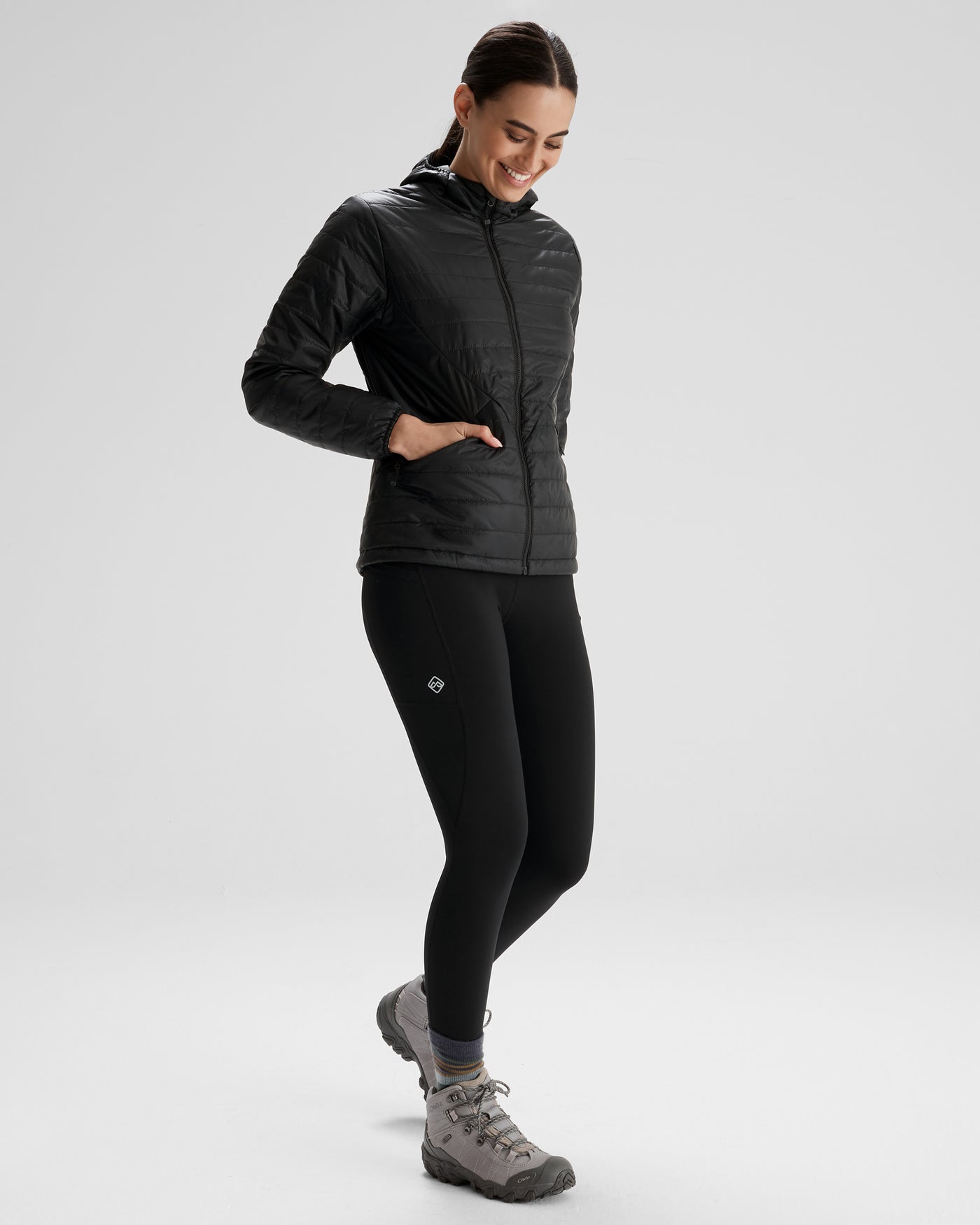 Women's Heli R Insulated Hooded Jacket - Black Stingray