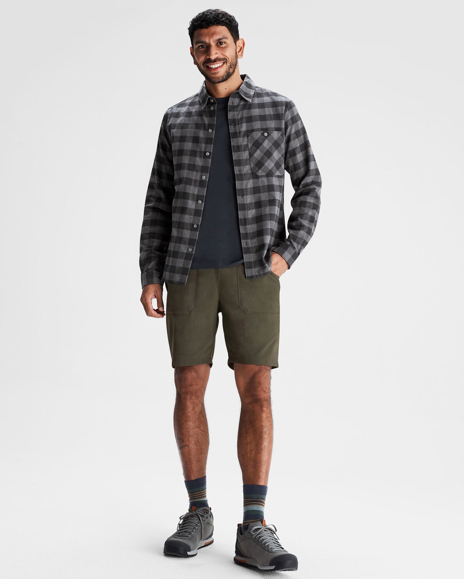 Men's Fyfe Flannel Shirt - Shale Gingham – Kathmandu UK