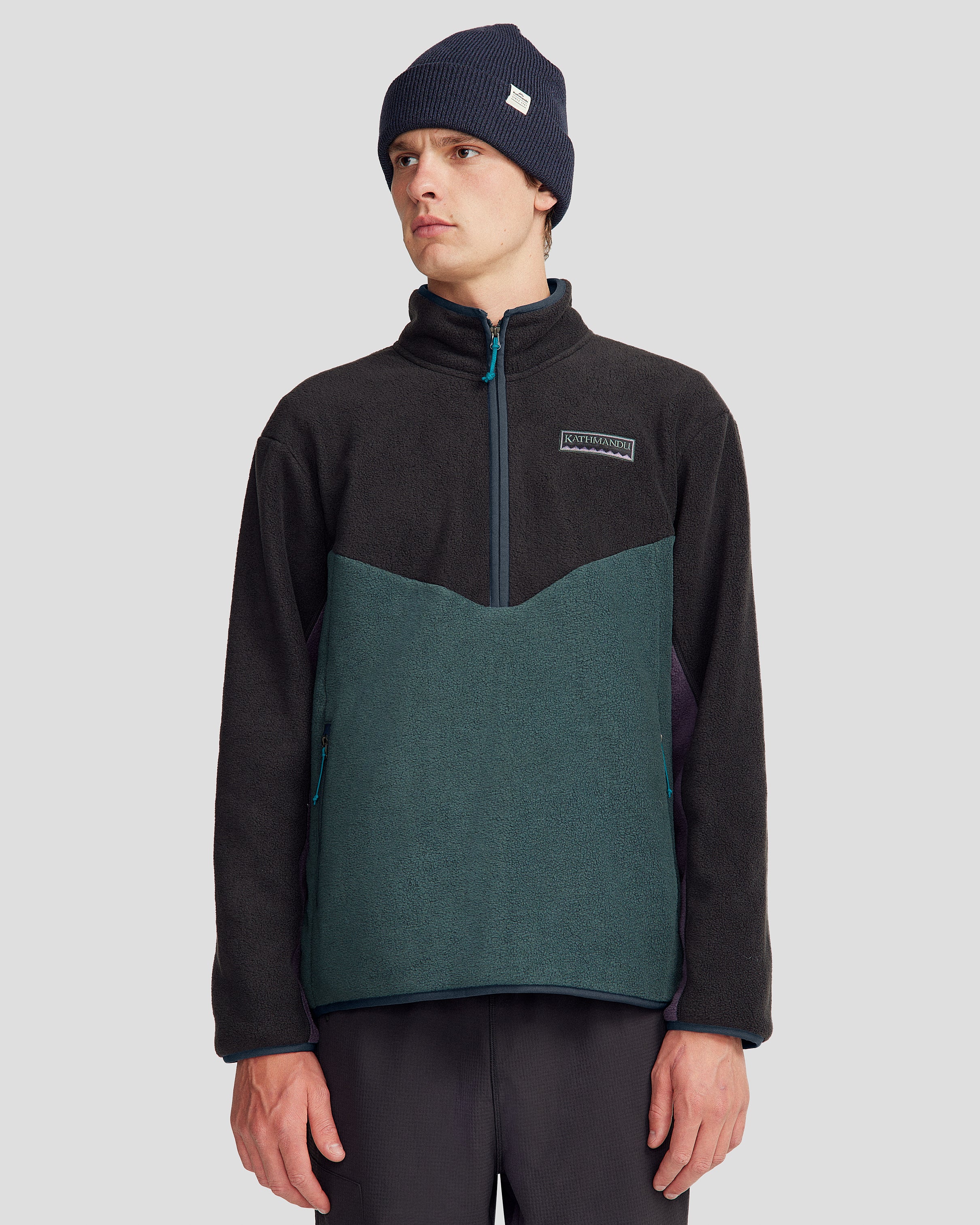 Men's Trailhead Fleece Heritage ¼ Zip Pullover - Black Stingray