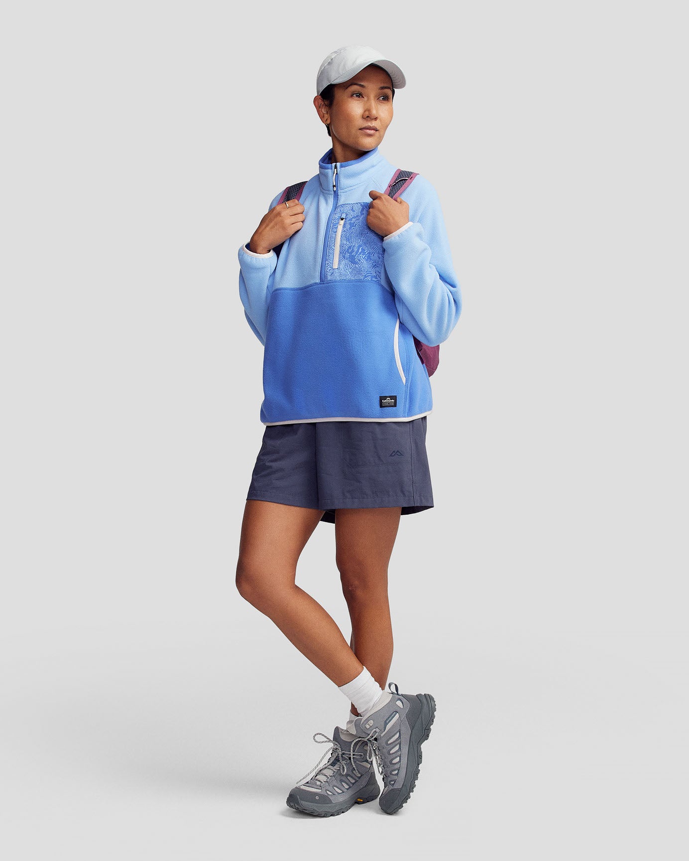Women's Trailhead Fleece Lightweight Pullover - Peri/Dark Peri