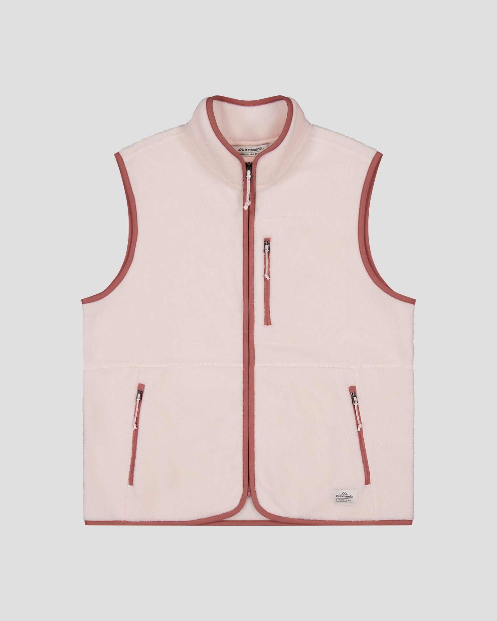 Women's Trailhead Fleece Vest - Peachy – Kathmandu UK