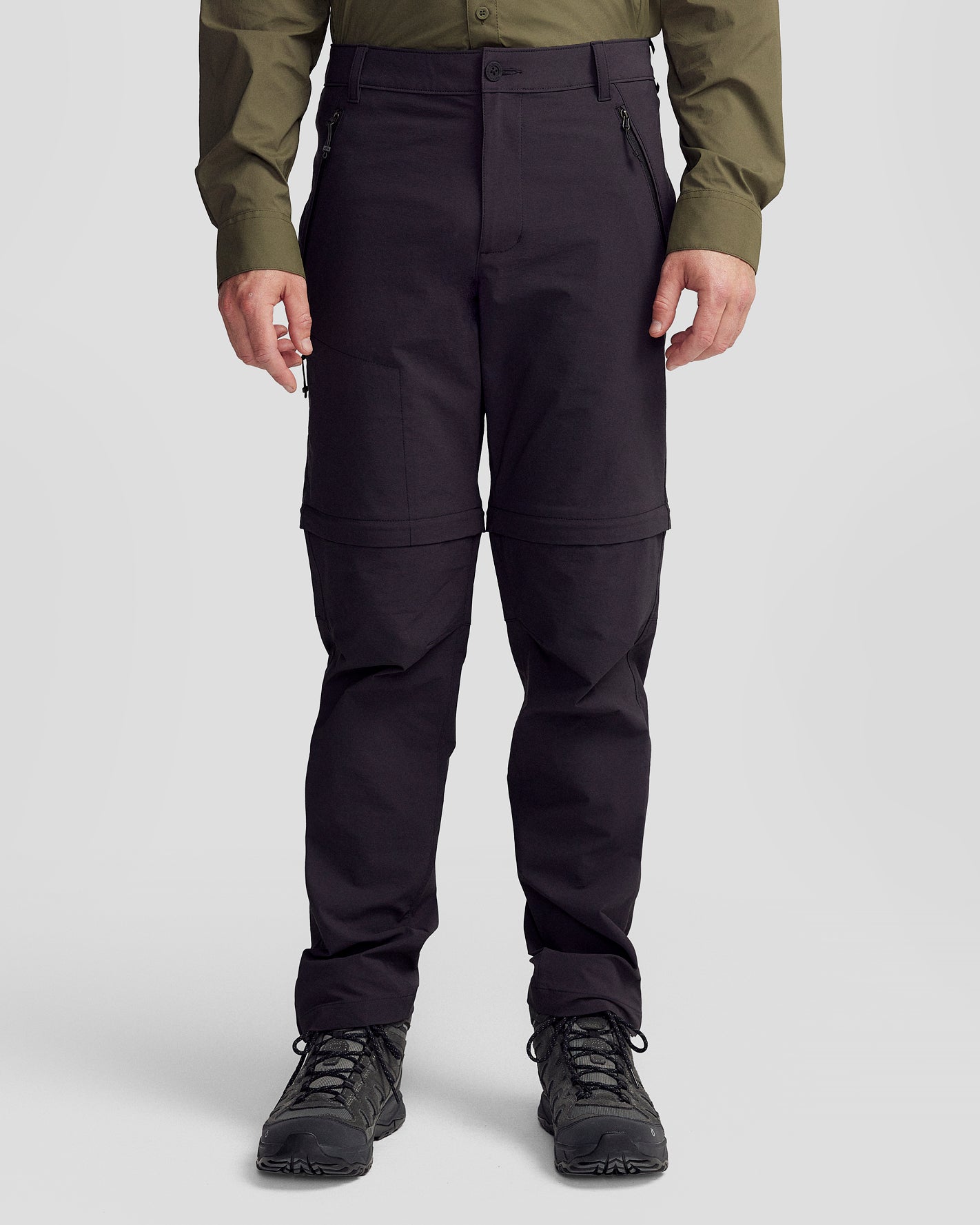 Men's Ridge Convertible Trousers - Black Stingray – Kathmandu UK